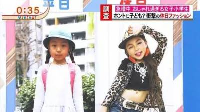 日本小學女生的妝前妝後，簡直都是社會我的姐啊！