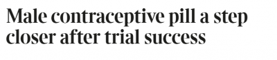 男性避孕藥人體試驗成功！！這下終於要輪到男人吃避孕藥了...